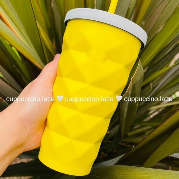 💛NEW🤍Starbucks Yellow Diamond Stud Grande SS Cup